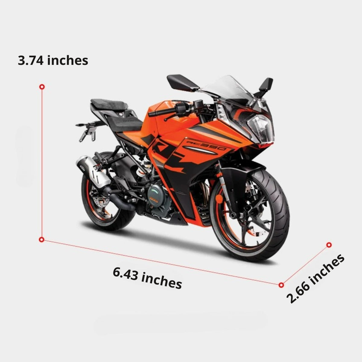 1:12 Scale KTM RC 390 Diecast Model Motorcycle