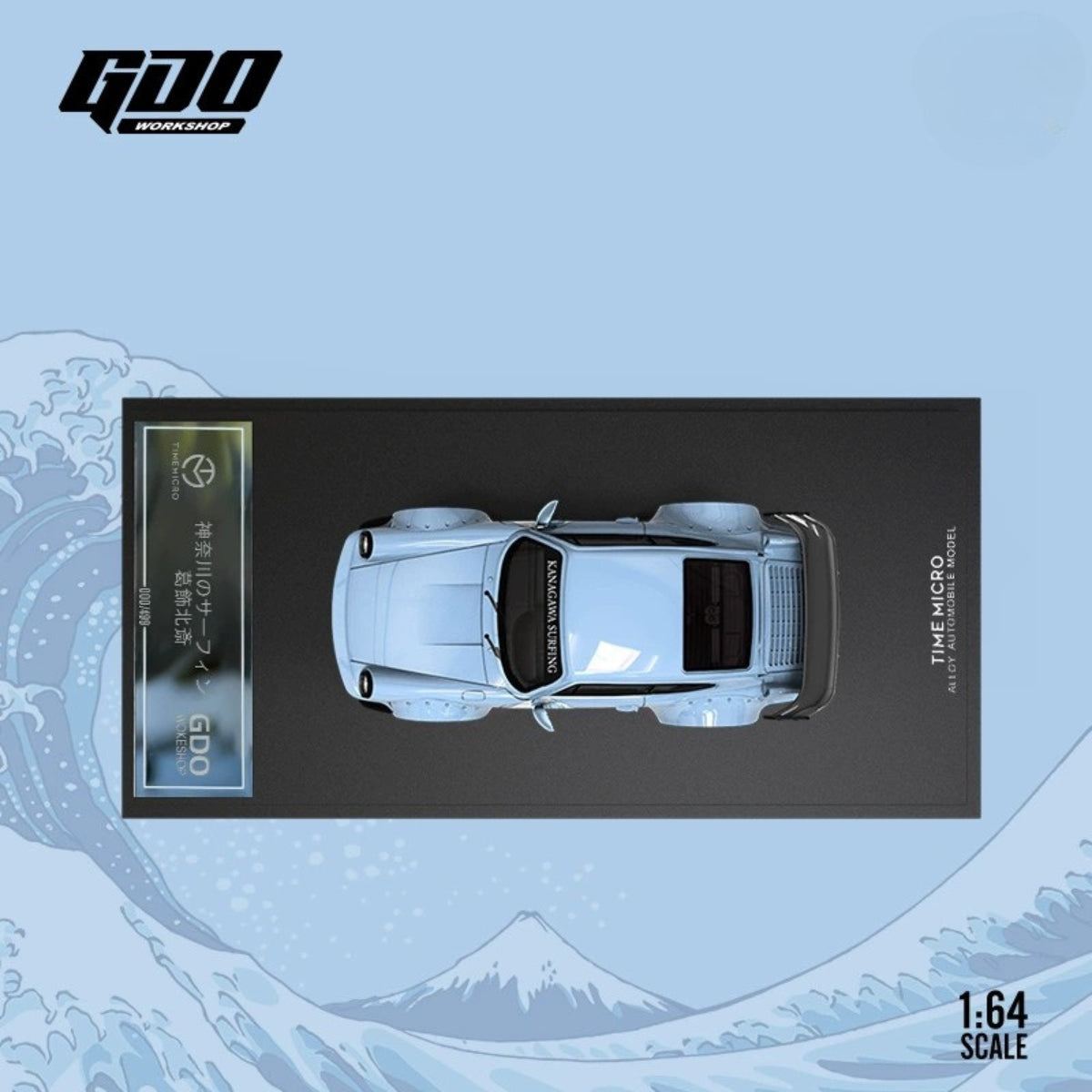 1:64 Scale Porsche 964 Kanagawa Wave Edition Diecast Model Car