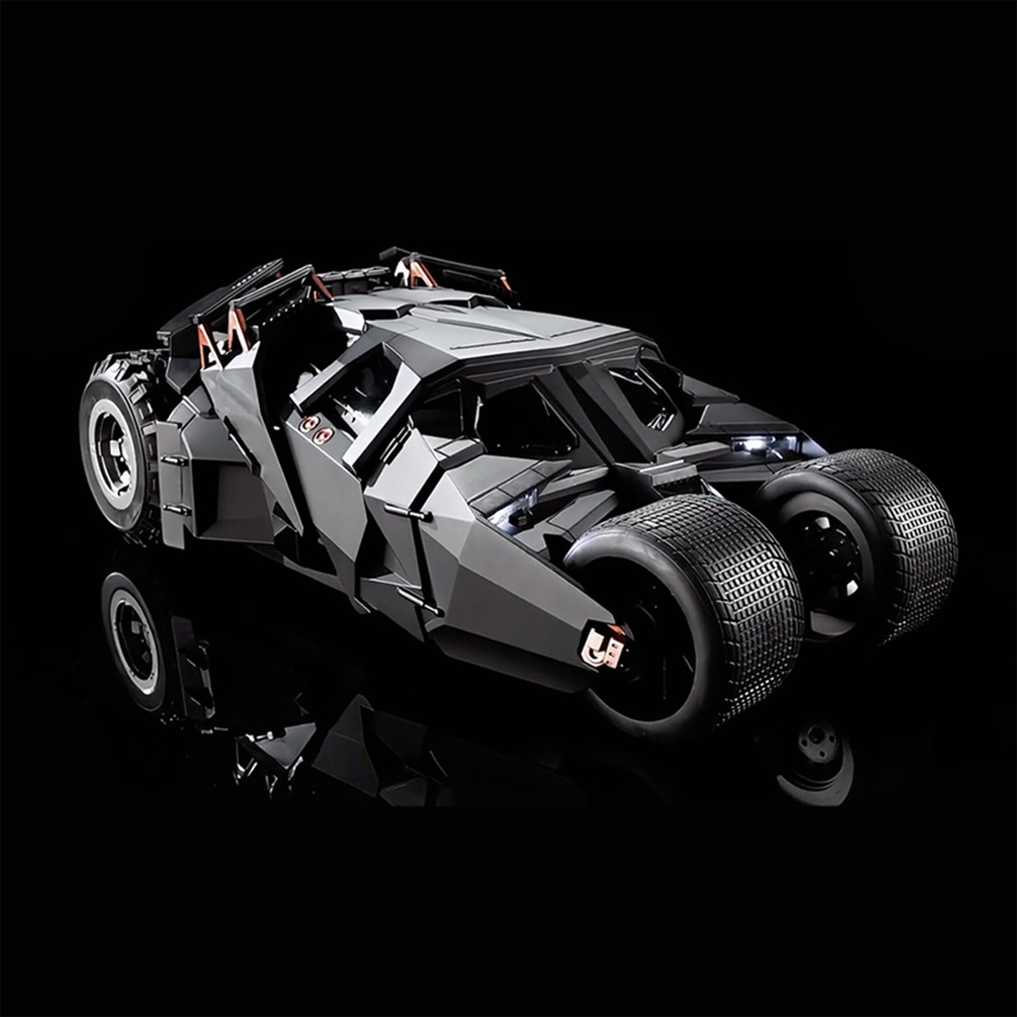 1:18 Scale Batmobile Model - LED Lights, Mist Spray, and Shock Absorption