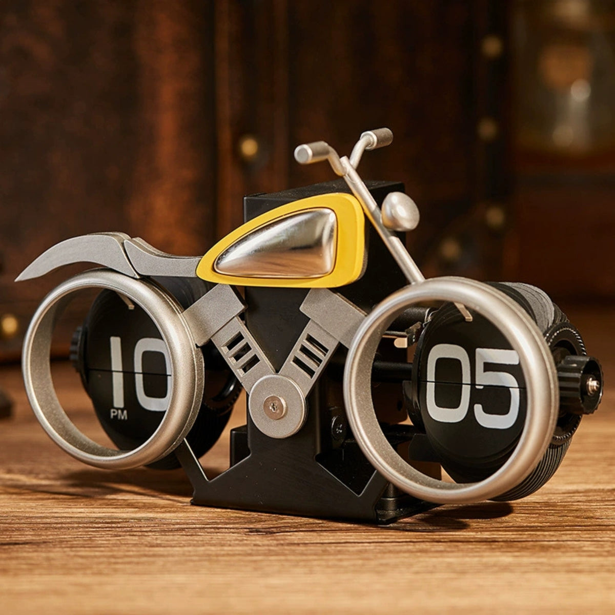 Motorcycle Flip Clock - Horloge de bureau rétro pour les cyclistes et les collectionneurs