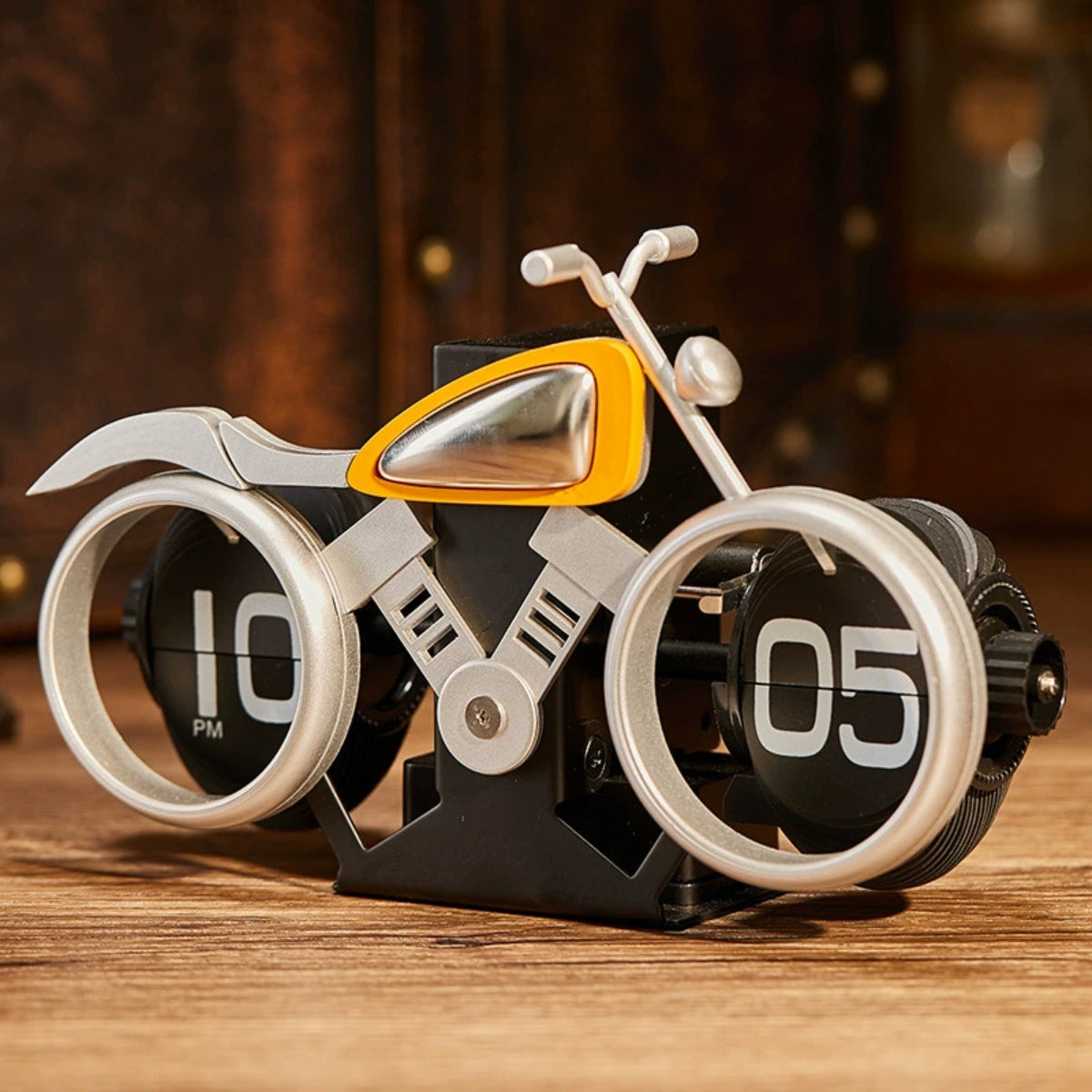 Motorcycle Flip Clock - Horloge de bureau rétro pour les cyclistes et les collectionneurs