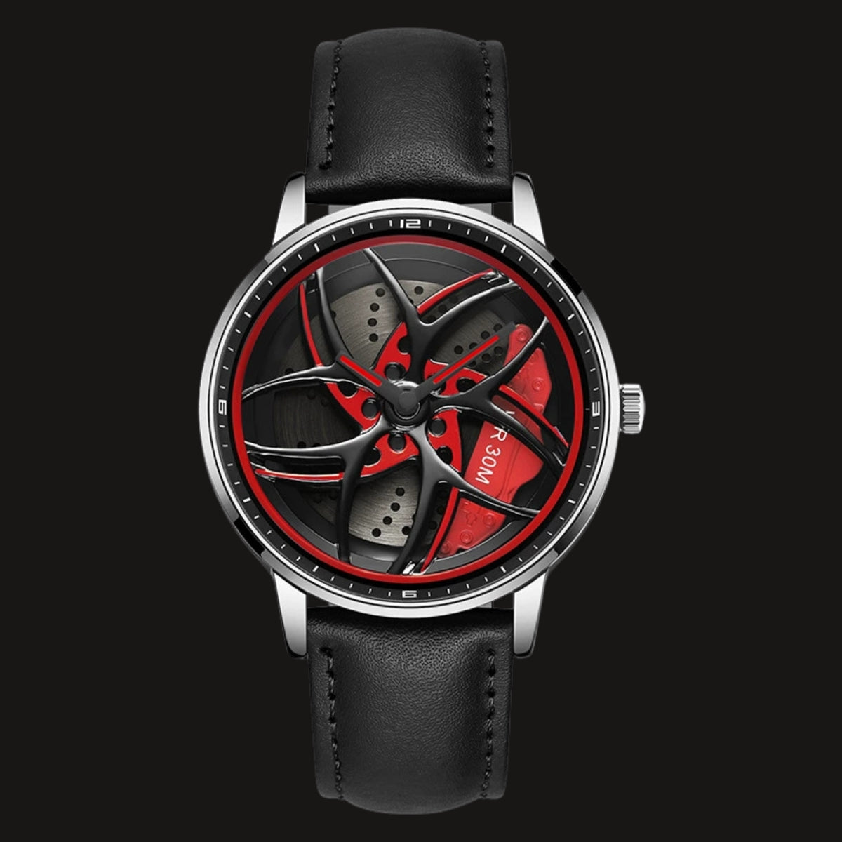 Revolvex Racing Wheel Quartz Watch - Cadran en alliage rotatif 3D