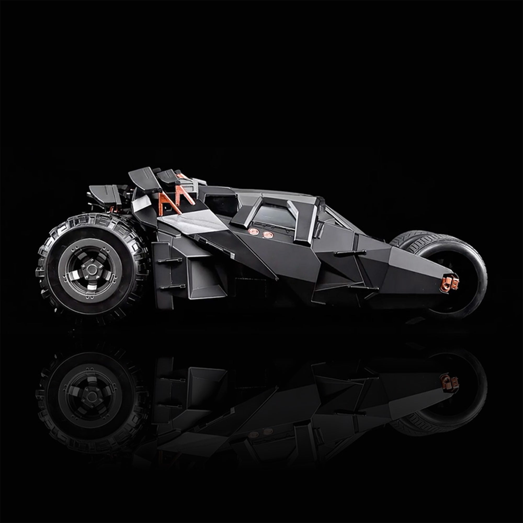 1:18 Scale Batmobile Model - LED Lights, Mist Spray, and Shock Absorption