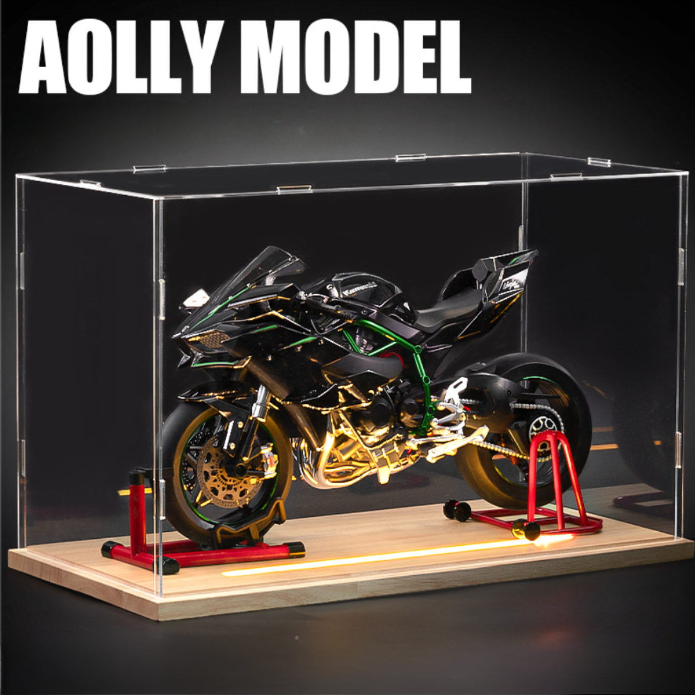 1:6 Scale Kawasaki Ninja H2R Model - Simulated Ignition, Spray, and Sound Effects